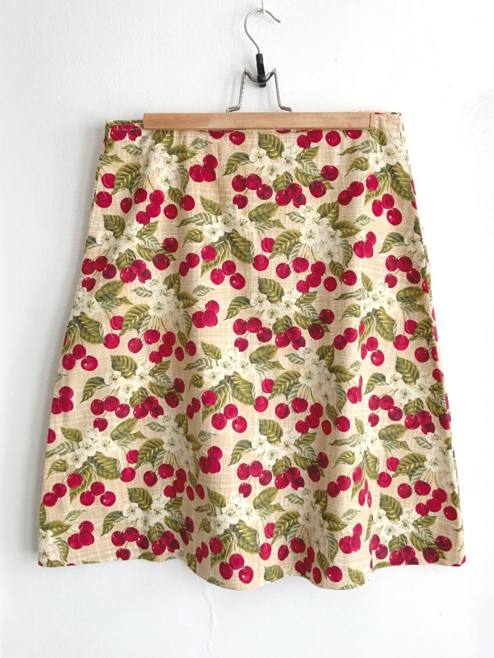 Vintage Cherry Print Skirt
